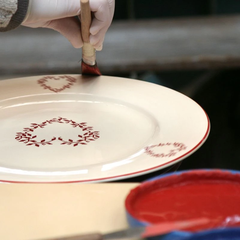 Niderviller Saint Petersbourg Artisanal Bread Plate - Hand-Painted 1 Niderviller Saint Petersbourg Artisanal Bread Plate - Hand-Painted