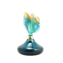 Daum Fleur de Paon Small Model Crystal Perfume Bottle