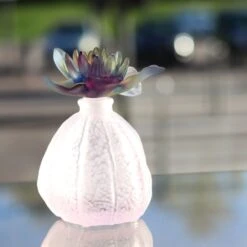 Daum Physalis Crystal Perfume Bottle - Signed Artisanal Flacon