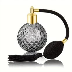 Flacon Vaporisateur en Verre Gris Style Vintage avec Frange - 100ml