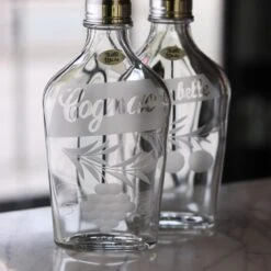 Flasque à Cognac en Cristal Taillé Main - Artisanat Français