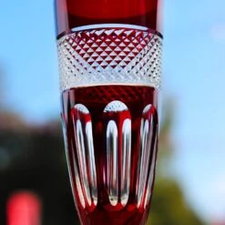 Cristal de Paris - Coffret de 6 Flûtes en Cristal Soufflé Bouche Mireille