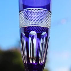 Cristal de Paris - Coffret de 6 Flûtes en Cristal Soufflé Bouche Mireille -OBJETS DÉCORATIFS CRISTAL flute champagne cristal violet