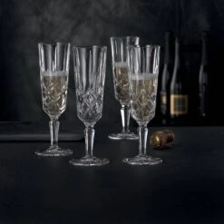 Nachtmann Noblesse Crystal Champagne Flutes - Set of 4