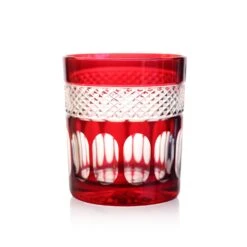 Coffret de 2 Gobelets en Cristal Mireille par Cristal de Paris -OBJETS DÉCORATIFS CRISTAL gobelet cristal mireille rouge