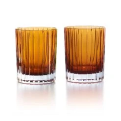 Baccarat Harmonie Orange Crystal Tumblers - Set of 2