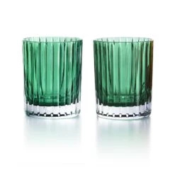 Baccarat Harmonie Emerald Green Crystal Tumblers (Set of 2)