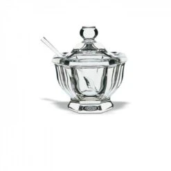 Baccarat Harcourt Missouri Crystal Confiturier with Serving Spoon