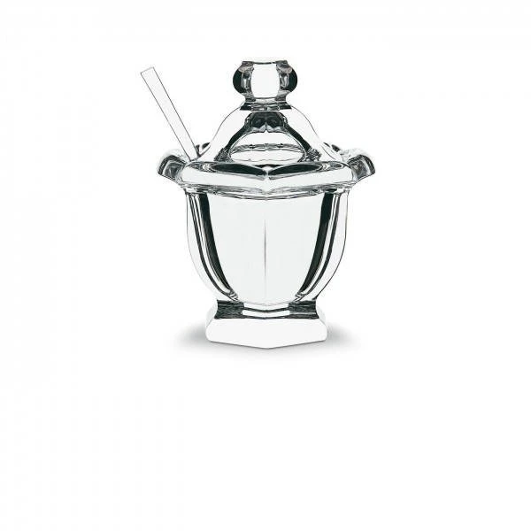 Baccarat Harcourt Missouri Moutardier with Crystal Spoon 2 Baccarat Harcourt Missouri Moutardier with Crystal Spoon – Image 2