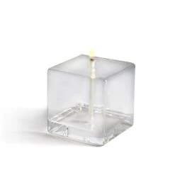 Lampe Huile Carré Verre