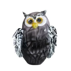 Lampe Chouette Cristal De Lorraine -OBJETS DÉCORATIFS CRISTAL lampe chouette cristal noir 2