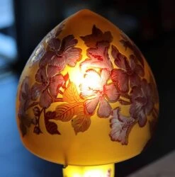 Lampe Pâte De Verre Art Nouveau N°7 Tip Gallé