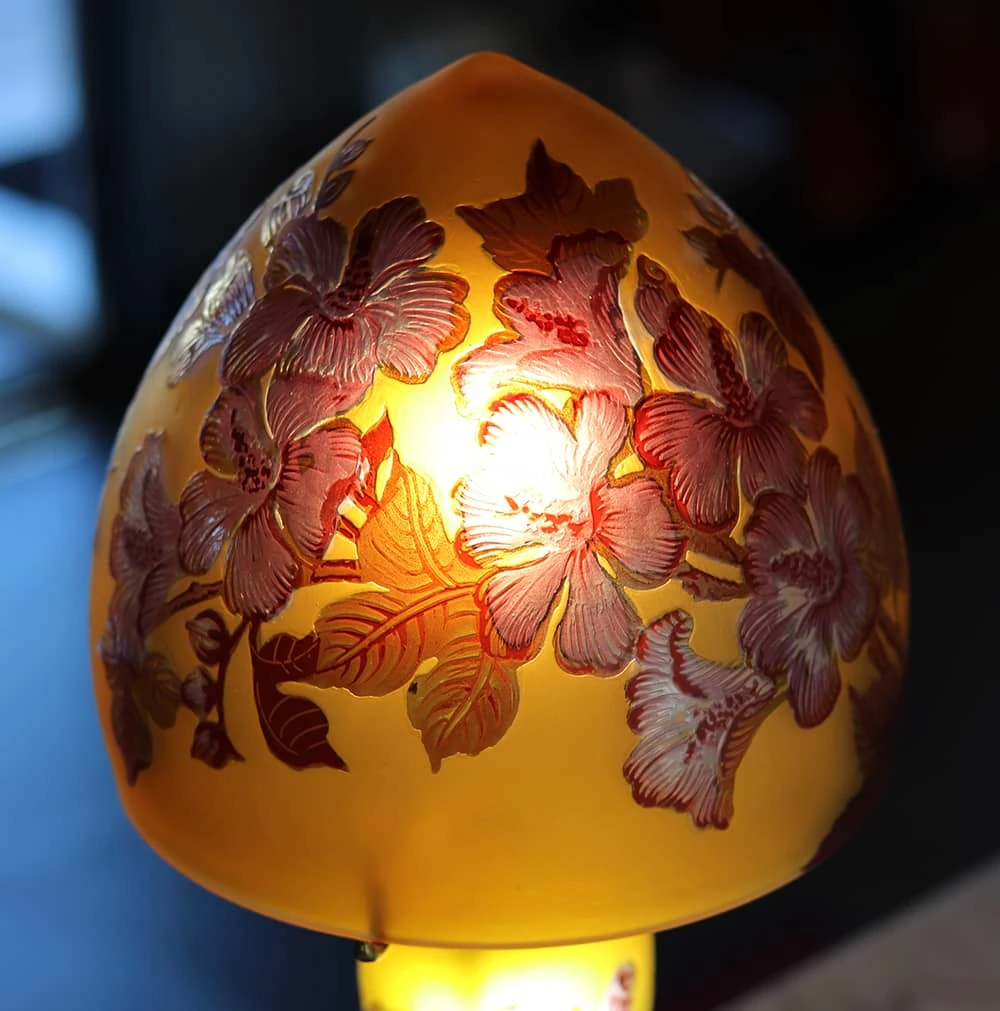 Lampe Pâte De Verre Art Nouveau N°7 Tip Gallé 1 Lampe Pâte De Verre Art Nouveau N°7 Tip Gallé