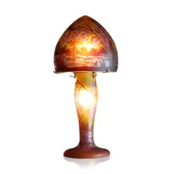 Lampe Pâte De Verre Tip Gallé N°18