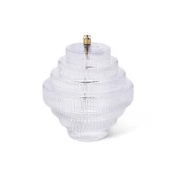 Lampe Huile Twin Verre Incolore -OBJETS DÉCORATIFS CRISTAL lampe twin huile 1