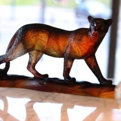 Léopard Tropical Daum -OBJETS DÉCORATIFS CRISTAL leopard cristal daum