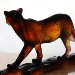 Léopard Tropical Daum -OBJETS DÉCORATIFS CRISTAL leopard daum