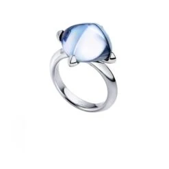 Bague Baccarat Médicis XS Aqua Miroir en Cristal et Argent