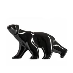 Ours Gm Uni Faïence De Longwy -OBJETS DÉCORATIFS CRISTAL ours noir faience de longwy