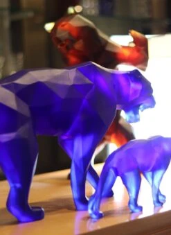 Wild Panther Bleu Orlinski Daum 7 Wild Panther Bleu Orlinski Daum -OBJETS DÉCORATIFS CRISTAL panthere en cristal bleu orlinski