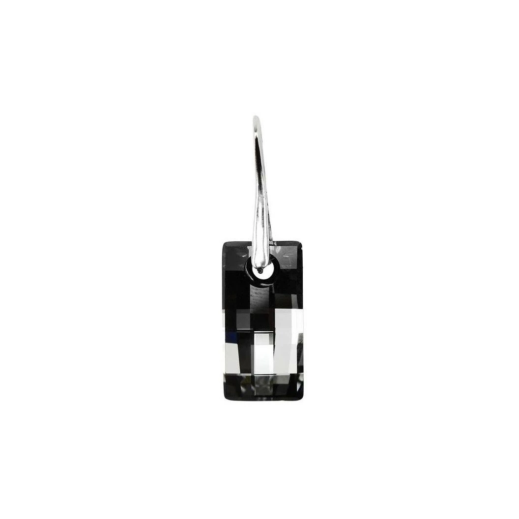 Pendentif Carré en Cristal Swarovski® et Argent Sterling Rhodié 1 Pendentif Carré en Cristal Swarovski® et Argent Sterling Rhodié