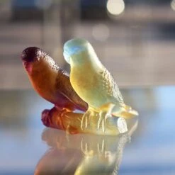 Couple Perruches Ambre Daum