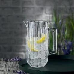 Nachtmann Jules Crystal Pitcher - Elegant Horizontal Cut Glassware