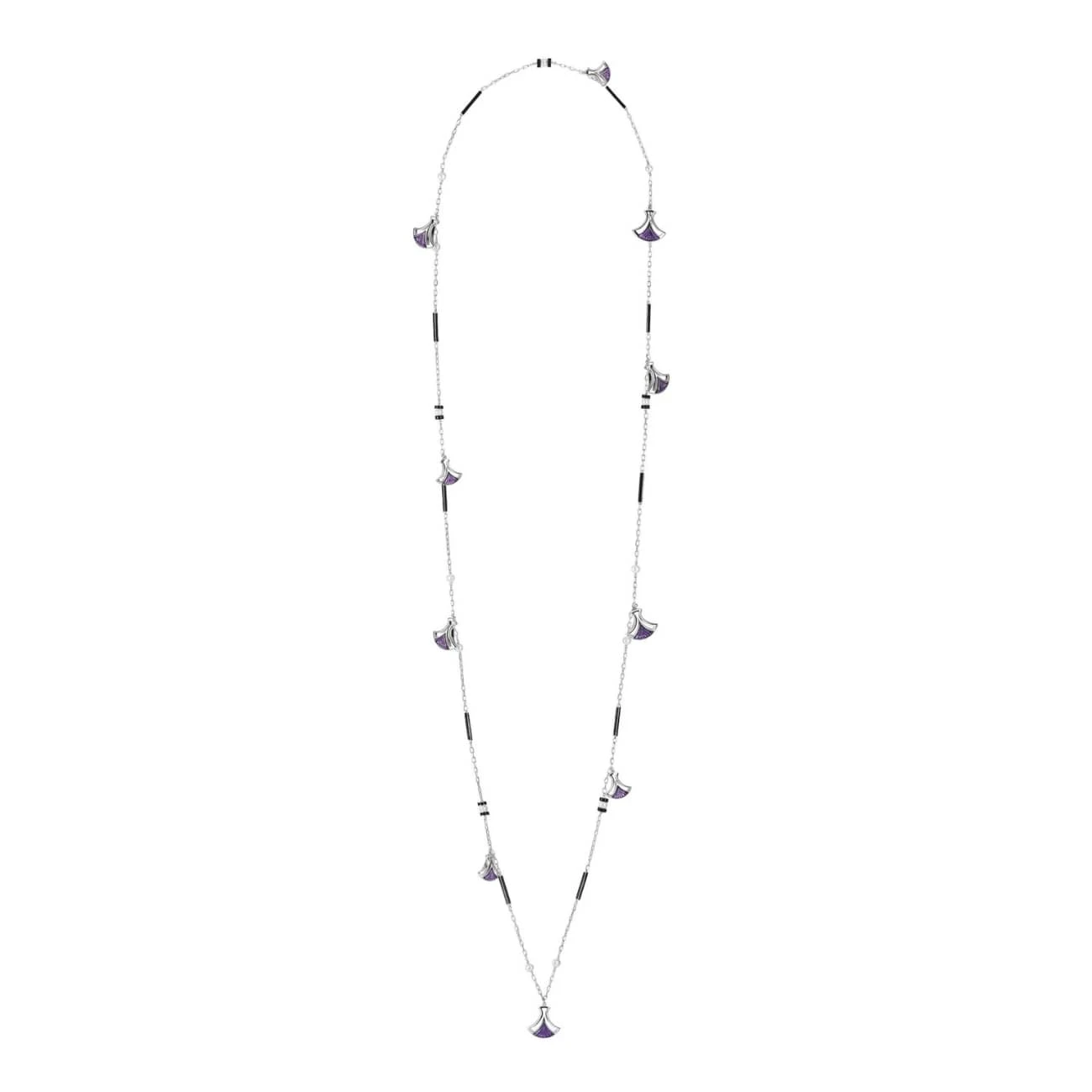 Lalique Larcade Crystal Sautoir Necklace 1 Lalique Larcade Crystal Sautoir Necklace