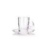 Cristal de Paris Monaco Crystal Cups and Saucers - Set of 6