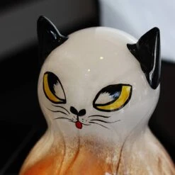 Lampe Chat Cristal De Lorraine -OBJETS DÉCORATIFS CRISTAL tete chat en cristal france