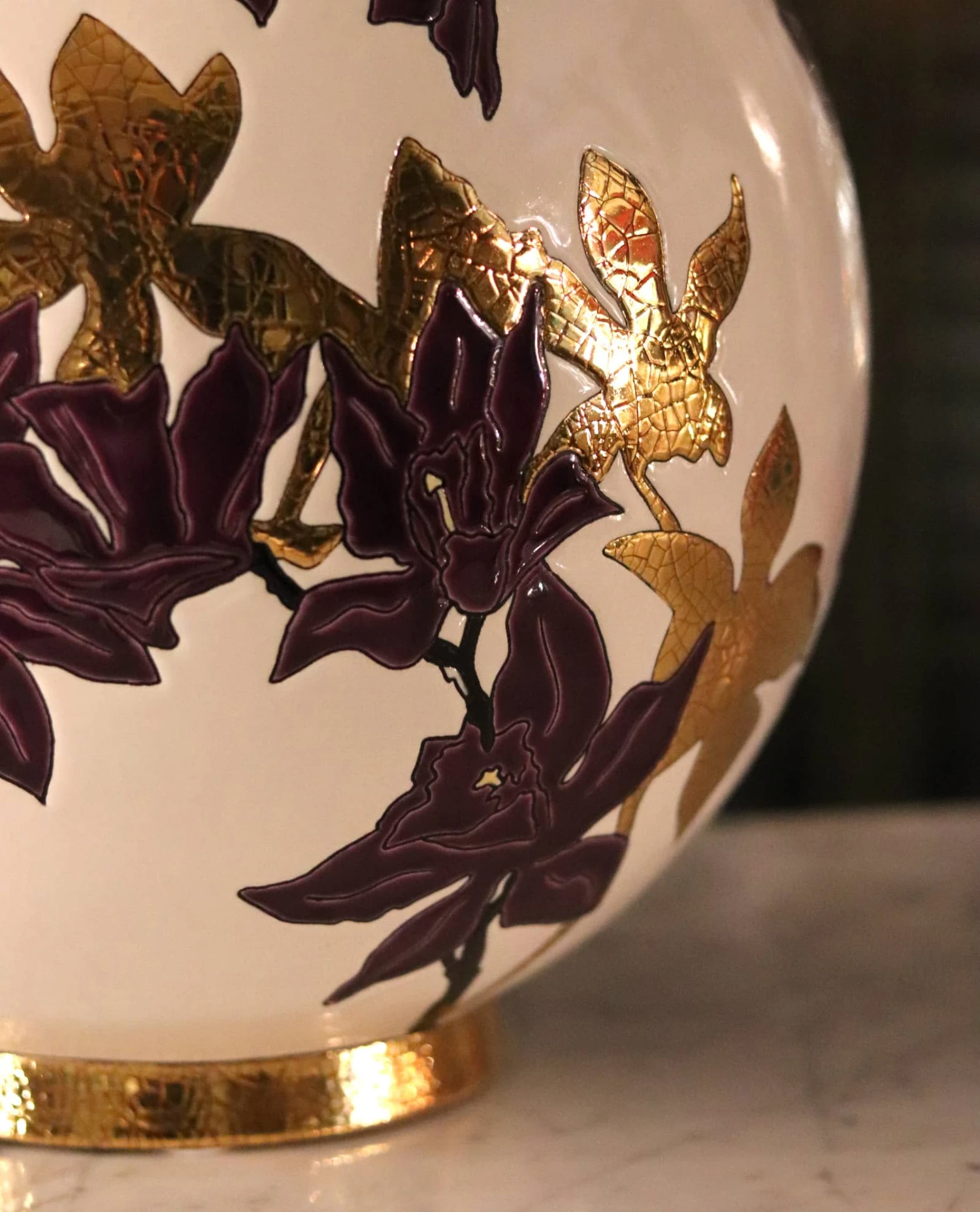 Boule Coloniale à L’ombre Des Fleurs Émaux De Longwy 2 Boule Coloniale à L’ombre Des Fleurs Émaux De Longwy – Image 2