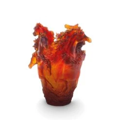 Vase Cheval Ambre Daum