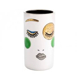 Vase Cornet Happy Face 17 CM Émaux De Longwy