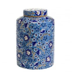 Vase Pot à Thé Héritage Bleu Émaux De Longwy