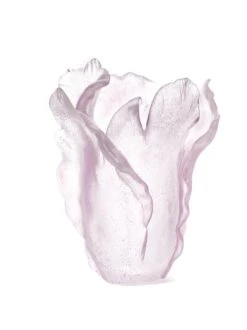 Vase Tulipe Poudré Blanc Daum