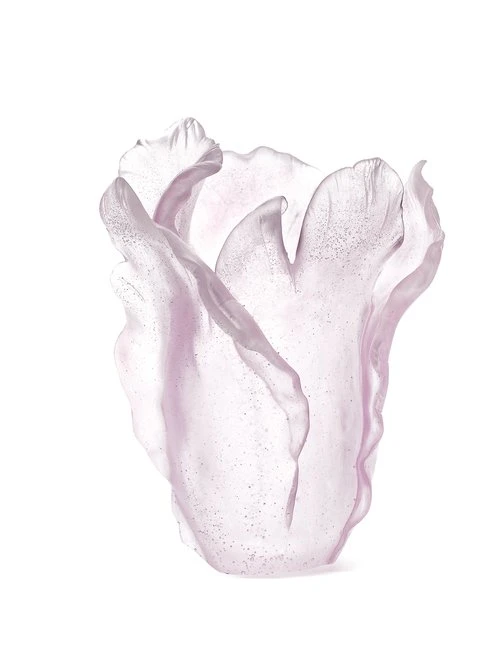 Vase Tulipe Poudré Blanc Daum 1 Vase Tulipe Poudré Blanc Daum