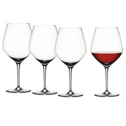 Spiegelau Authentis Burgundy Wine Glasses - Set of 4 Premium Crystal