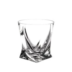 Coffret de 4 Gobelets Quadro en Cristal De Bohême