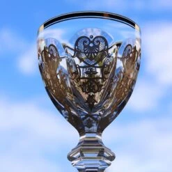 Baccarat Harcourt Empire Gold-Trimmed Crystal Glass