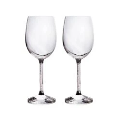 Oleg Cassini Verres à Vin en Cristal avec Cristaux Swarovski (Coffret de 2)