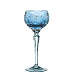 Verre à Vin du Rhin Nachtmann Traube en Cristal Doublé et Taillé Main -OBJETS DÉCORATIFS CRISTAL verre vin du rhin cristal bleu nachtmann